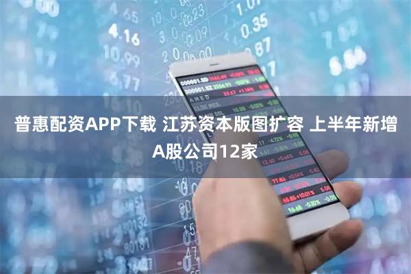 普惠配资APP下载 江苏资本版图扩容 上半年新增A股公司12家